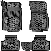 RizLiner Mercedes GLB 2020-2026 Floor Mats 3D Custom Fit Rubber Car Mats Laser Measured Floor Liners All Weather 1st & 2nd Row Heavy Duty Waterproof Odorless Non-Slip TPE (Front & Rear, Black)