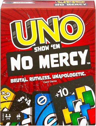 Mattel UNO Show 'em No Mercy Card Game – Extra Cards & Rules