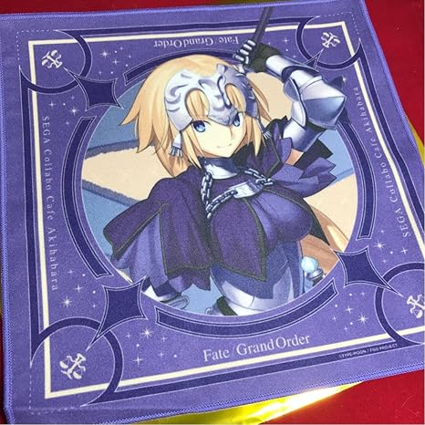 Amazon 秋葉原セガコラボカフェ Fategrand Order Fgo ブラインドマイクロファイバータオル ルーラー ジャンヌ ダルク アニメ 萌えグッズ 通販