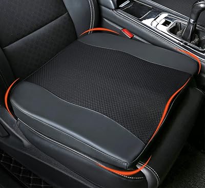 Lofty Aim Car Seat Cushion, Comfort Memory Foam Car Cushions for Driving - Sciatica & Lower Back Pain Relief, Driver Seat Pillow for Auto, Office Chair, Wheelchair - Black