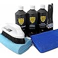 PROTEX Convertible Soft Top Care Kit with Canvas Cleaner, Restorer (Black) & Waterproofer - 500ml, Giant Microfibre Towel, Brushes and Microfibre Clothes - COMPLETE KIT.