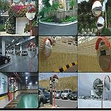 Royalswill Convex Road Safety Mirror 30cm 130 Degree Unbreakable Orange ABS view 8