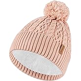 Ocatoma Winter Beanie for Men Women Soft Warm Knit Cuffed Beanie Fleece Lined Thermal Stocking Cap Outdoor Unisex