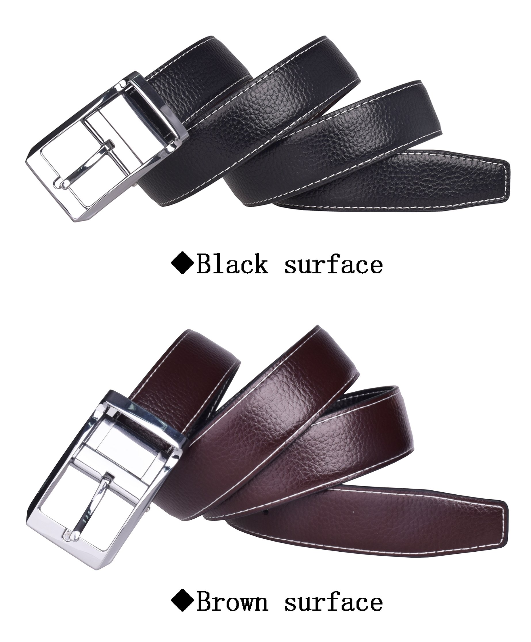 Men\'s Dress Belt Leather Reversible 1.25\
