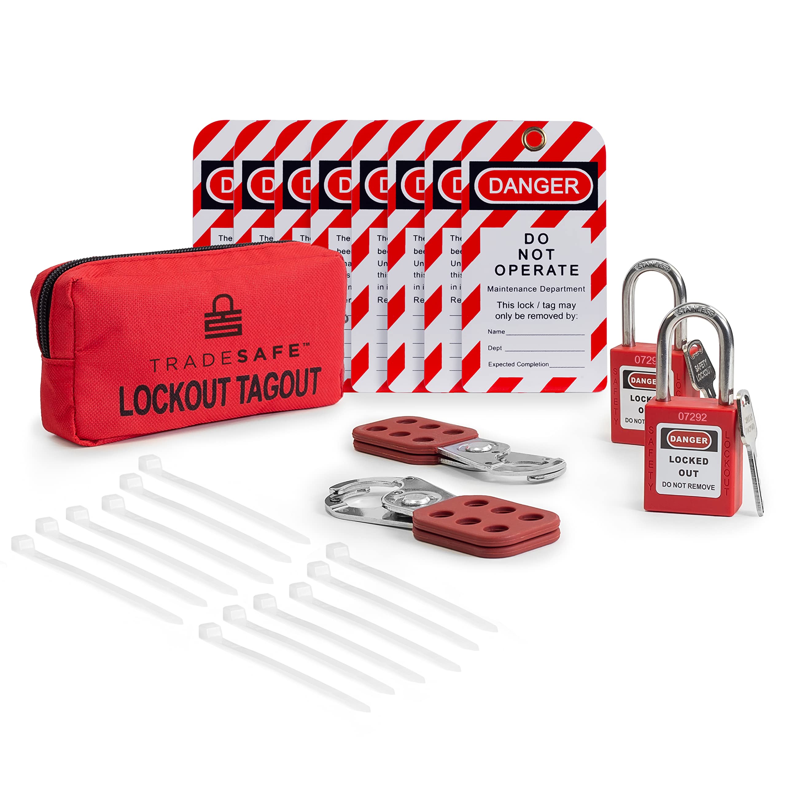 Mua TRADESAFE Lockout Tagout Kit with Hasps, Lockout Tags, Red Loto