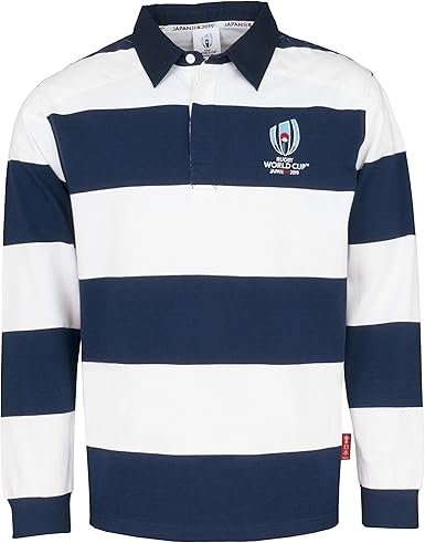 Amazon Com Rwc 2019 Japan Long Sleeve Stripe Rugby Shirt Navy