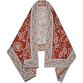 SSylphSScarf Women's Winter Pashmina Shawl Wrap - Soft Cashmere Feel Reversible Blanket Scarf, Paisley Poncho Cape for Gift