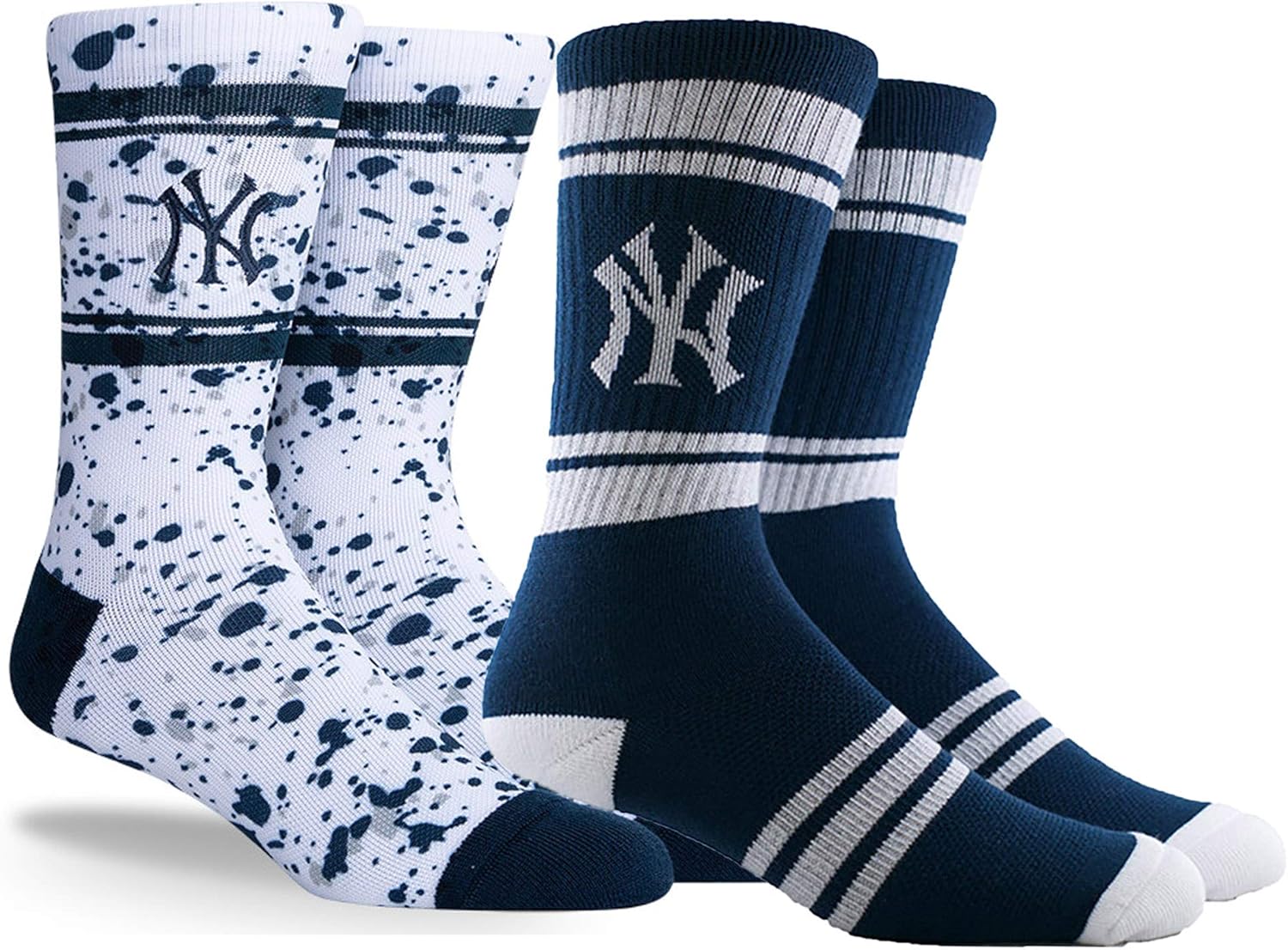 PKWY Unisex 2Pack MLB New York Yankees Crew Length Socks Socks Fan Shop