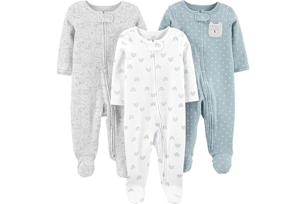 Simple Joys by Carter's Baby-Boys 3-Pack Sleep and PlayFootie