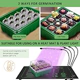 YAUNGEL Seed Trays 6 Pack 72 Cells Propagator with Lids Adjustable Window Black view 4