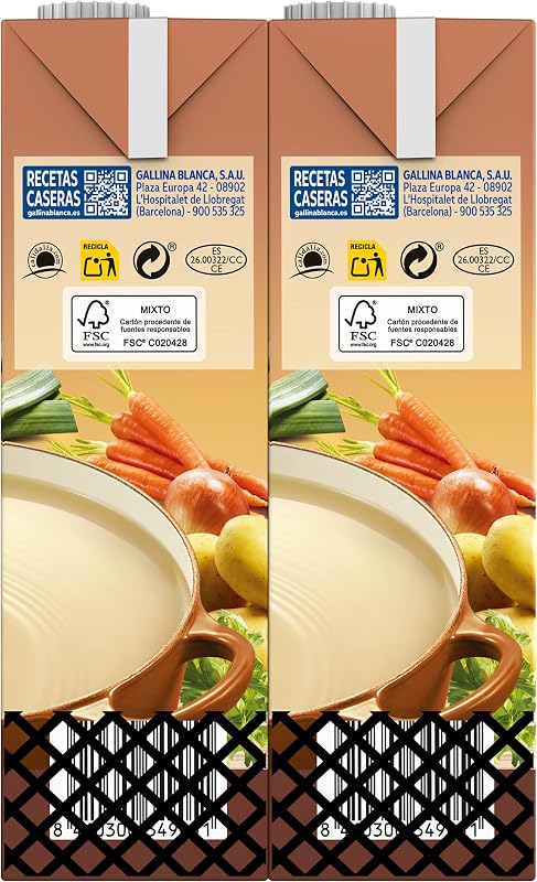 Caldo Casero de Pollo, 1L, 100% Natural Paquete de 4