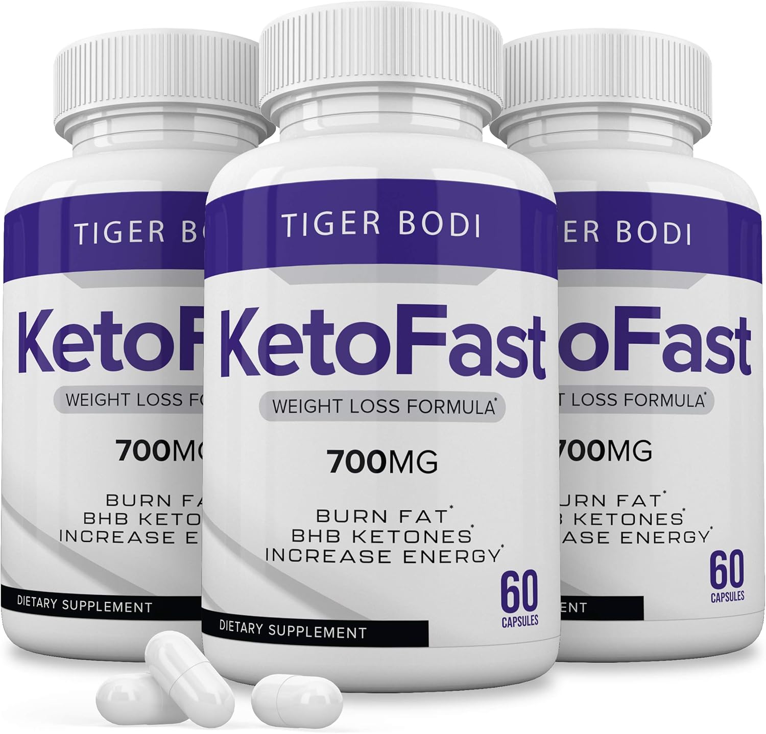 (3 Pack) Keto Fast Diet Pills Keto Fast 700 mg Burn Weight Management Capsules - Pure Keto Fast Supplement for Energy, Focus - BHB Ultra Boost Exogenous Ketones for Rapid Ketosis for Men Women
