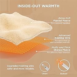 Bedsure Electric Blanket Full Size - Soft Flannel
