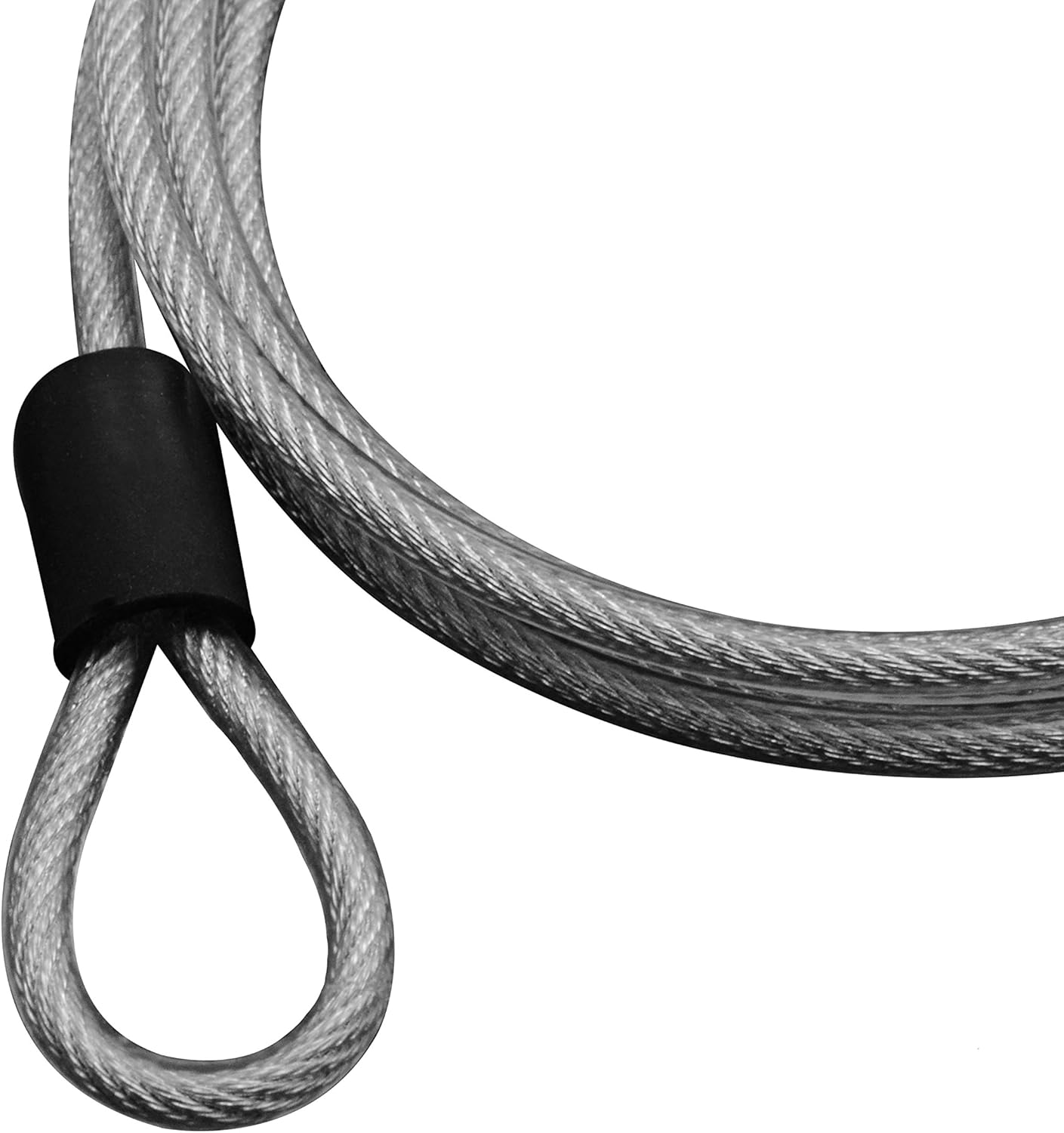 Lumintrail 4 Foot 3mm Braided Steel Coated Security Cable Luggage Lock Safety Cable Wire Double Loop (4 Pack)