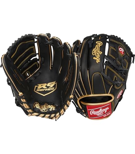 Rawlings Luva de beisebol série R9, Trap-Eze Web, 32,3 cm, mão