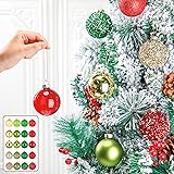 Hollowfly 20 Pcs Glass Christmas Ball Ornaments