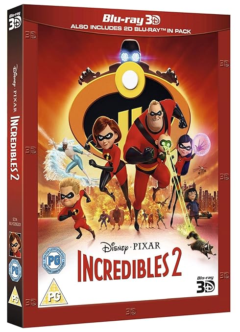 Amazon Com Incredibles 2 3d Blu Ray 2018 Region Free Craig T Nelson Holly Hunter Brad Bird Movies Tv