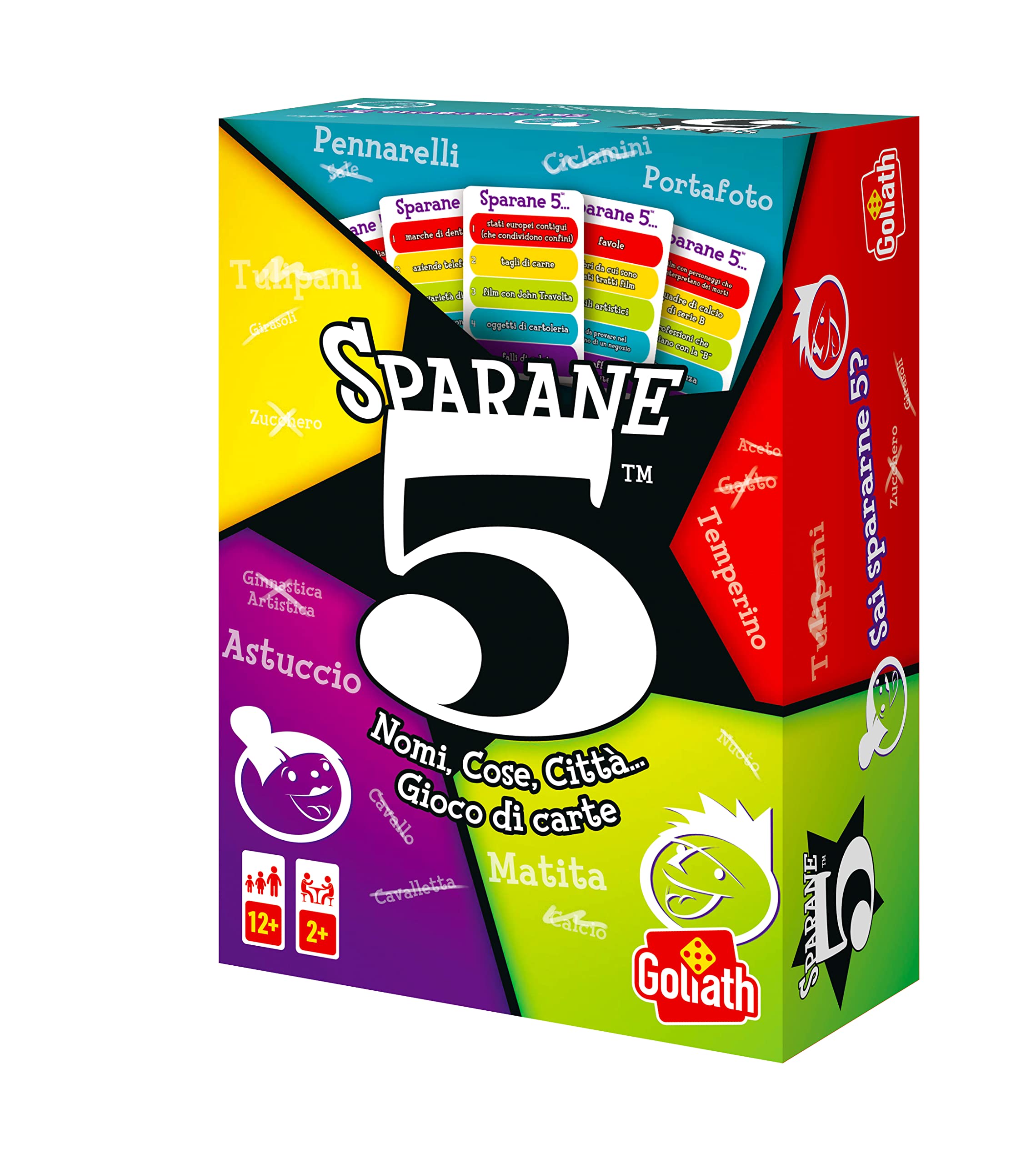 GOLIATH Sparane 5, Name 5, 926349.006 Board Game, Card Game and Questions for the Family, Ages Twelve and Up, Multicoloured, 926349.006