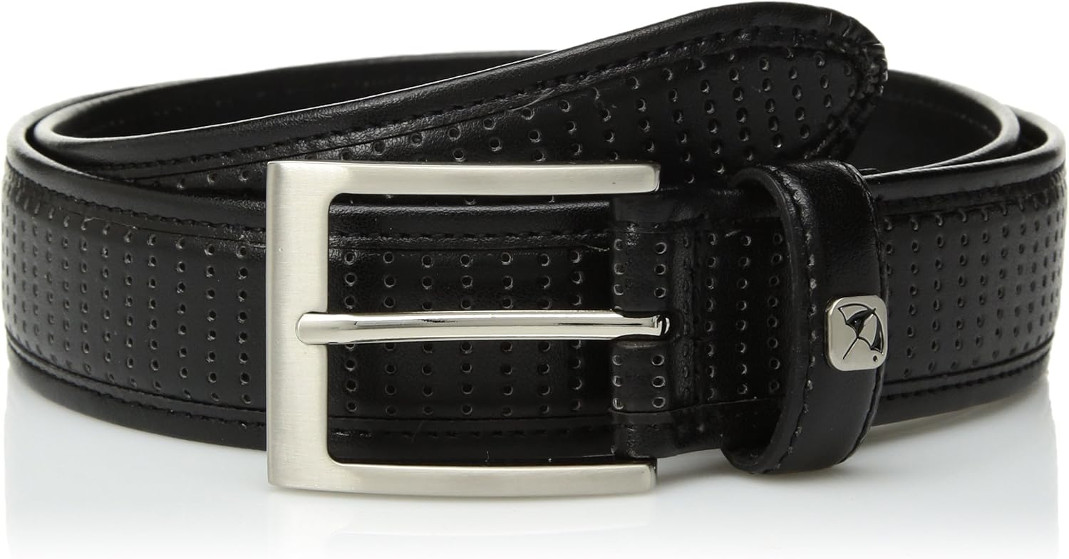PGA Men's Perforated Feather Edge Golf Belt Belt Amazon.co.uk Sports & Outdoors