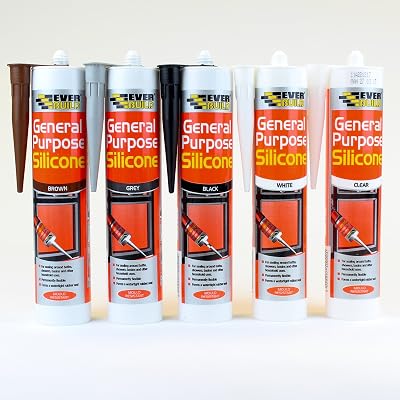 Everbuild General Purpose White Silicone Sealant Anti Fungal 12X