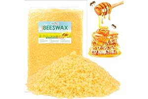 FROKO Yellow Natural Beeswax Pellets 1LB, Organic Beeswax, Beeswax for Candle Making, Body, Skin Care DIY, Lip Balm, Soap and Lotion Making Supplies