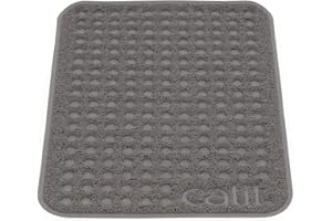 Catit Cat Litter Mat Rectangle Non-Slip Litter Trapping Mat Soft & Comfortable, Easy to Clean for All Cat Litter Types – Small