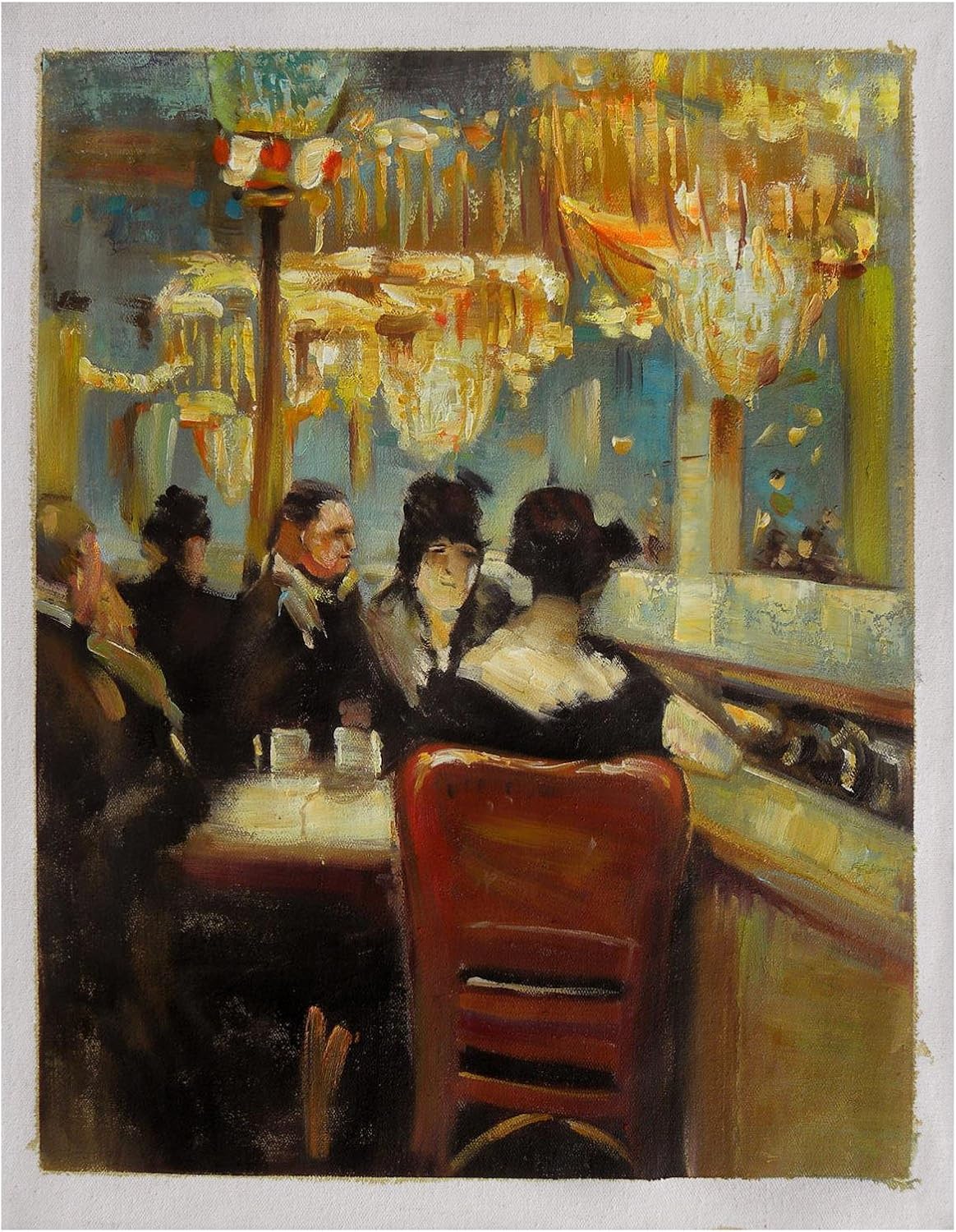 Amazon Com Galerie Im Cafe Vaterland Am Potsdamer Platz Berlin Lesser Ury Oil Painting Reproduction Coffee Room Wall Art Hotel Decor Nightlife Art 25 9 X In Paintings