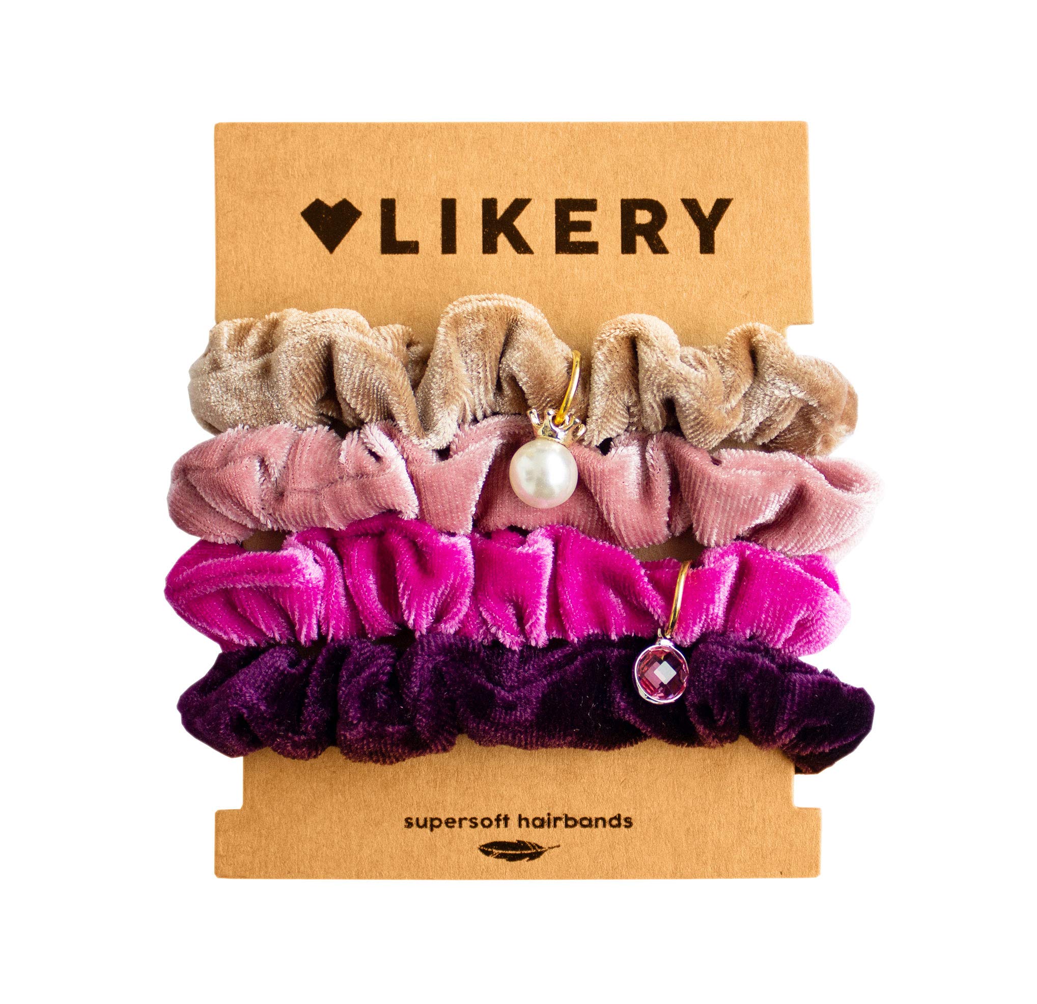 Super Soft LIKERY Scrunchies | Hair Bobbles and Bracelets | Gifts for Women Children Girls, Velvet