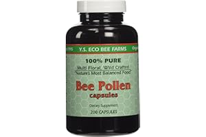 YS ROYAL JELLY/HONEY BEE Y.S. ECO Bee Farms 100% Pure Bee Pollen 1,000mg- 200 Capsules