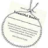 Helonley Morse Code Bracelet for Women - 925 Sterling Silver Inspirational Bracelets Adjustable Morse Code Bracelets Charm Jewelry Birthday Gifts Christmas Gifts