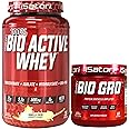 iSatori Bio-GRO Vanilla Ice Cream (60 Servings) & Bio-Active Whey Protein Powder Unflavored (30 Servings)