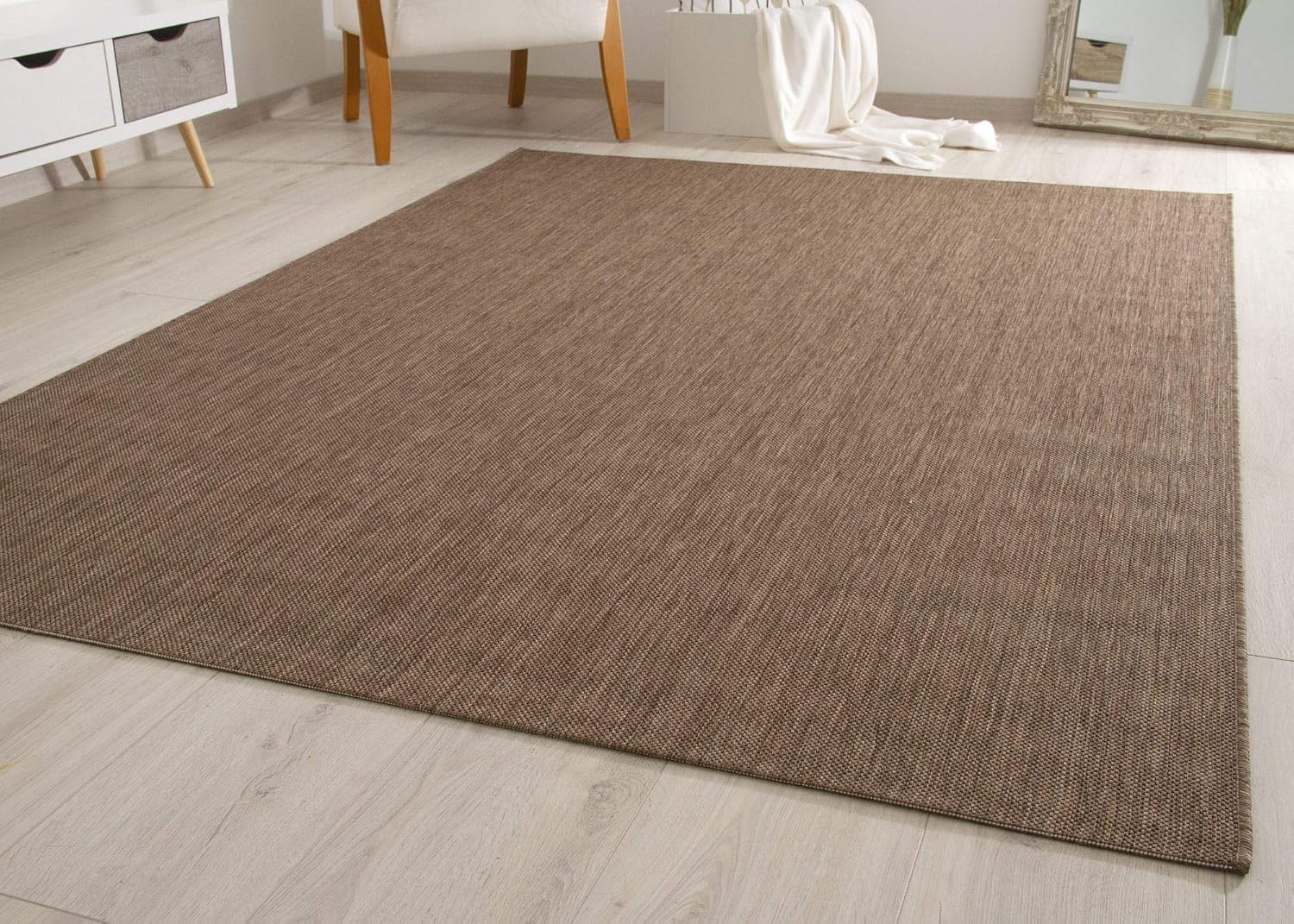 Steffensmeier Flachgewebe Teppich Gotland 160x230 Cm – Strapazierfähig, Wasserfest Für Innen & Außen In Beige