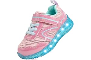 Floranate Light Up Toddler Boys Girls Shoes LED Flashing Lightweight Tennis Walking Sneakers for Toddler and Little Kid