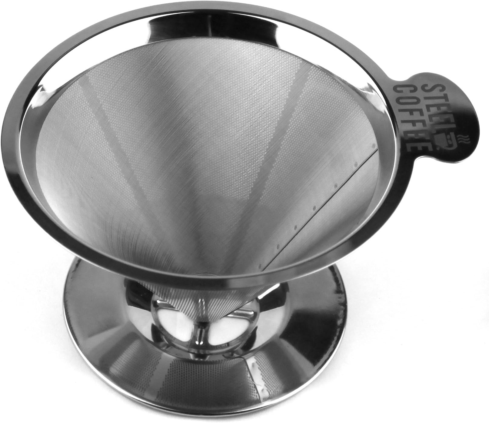 Steel Coffee Reusableโ โPourโ โOverโ โCoffeeโ โDripper โStainlessโ โSteelโ โFilterโ โCoffeeโ โMaker โPaperlessโ โDripโโ โFilterโ โwithโ โHandle &โ โStand forโ โFreshโ Brew โDishwasherโ โSafe