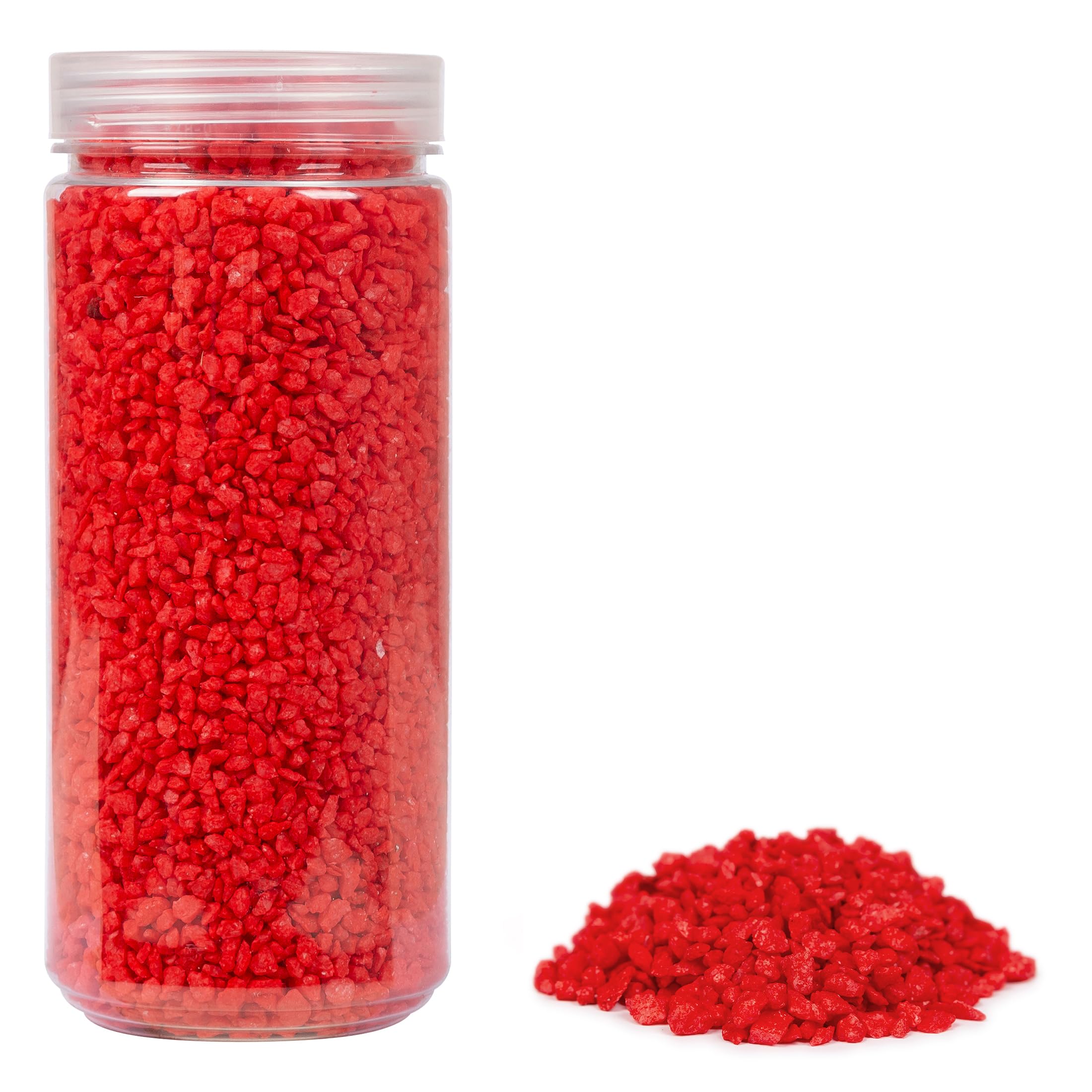 Heku 30332-13: Red Decorative Granules, 750 g, in Resealable Tin