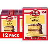 Betty Crocker Favorites Super Moist Yellow Cake Mix, 13.25 oz (Pack of 12) | America's #1 Cake Mix Brand, Makes One Cake Or 24 Cupcakes, Just Add Butter, Water &amp; Eggs
