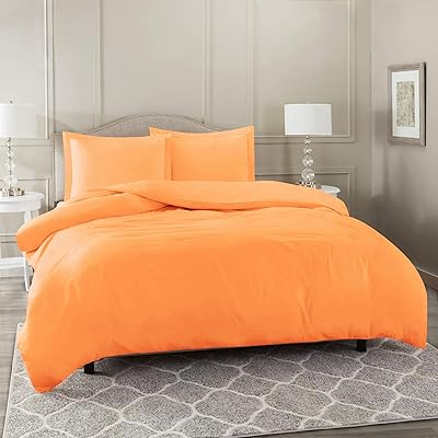Nestl Bedding Duvet Cover 2-Piece Set, Ultra Soft Light Orange
