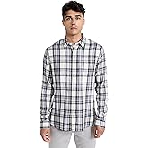 Vince Men's Ocean Plaid Long Sleeve Shirt