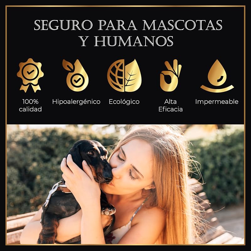 Leve 4 coleiras antiparasitárias para cães, 24 meses de proteção contra pulgas, carraças e mosquitos - 100% naturais, impermeáveis, ajustáveis, para todos os tamanhos.