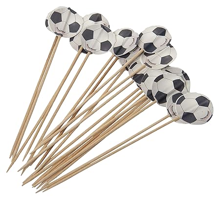 Fackelmann Wood 20-Pcs Party Picks, Printed