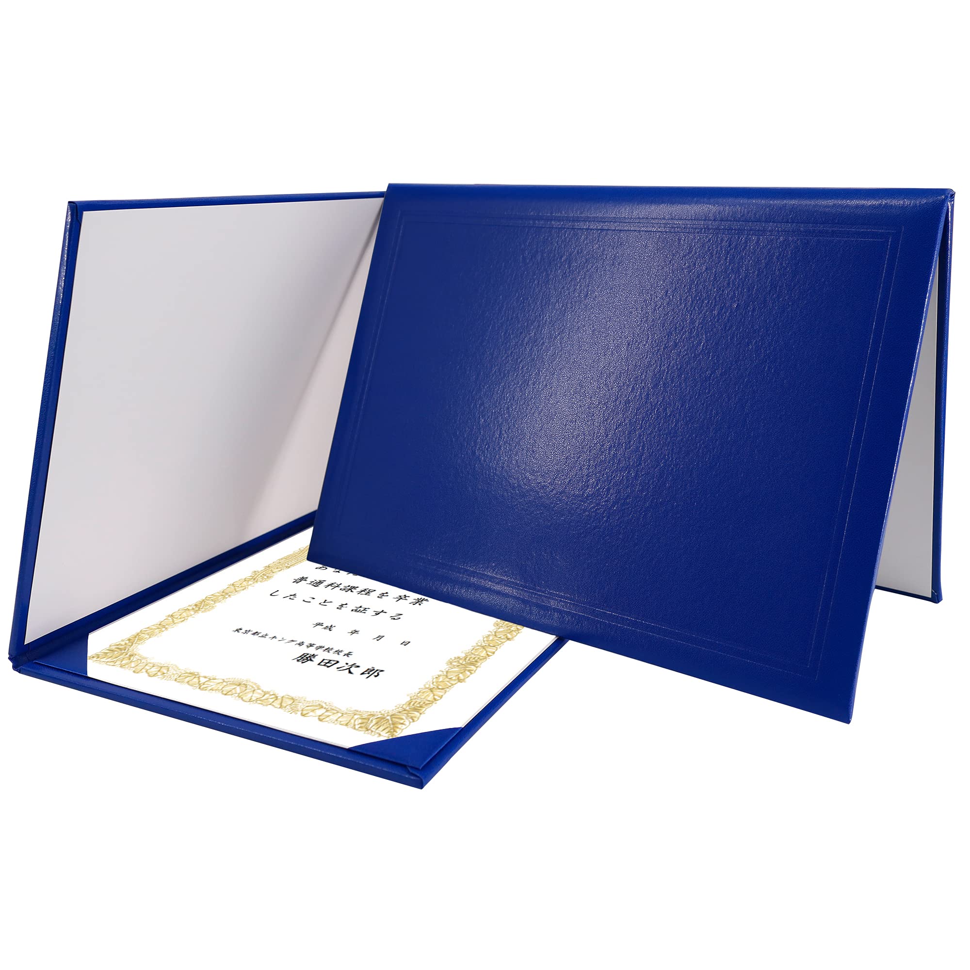 GraduationMall Diploma Cover Certificate Holder Graduation Covers for A4 Paper Classic Smooth Royal Blue