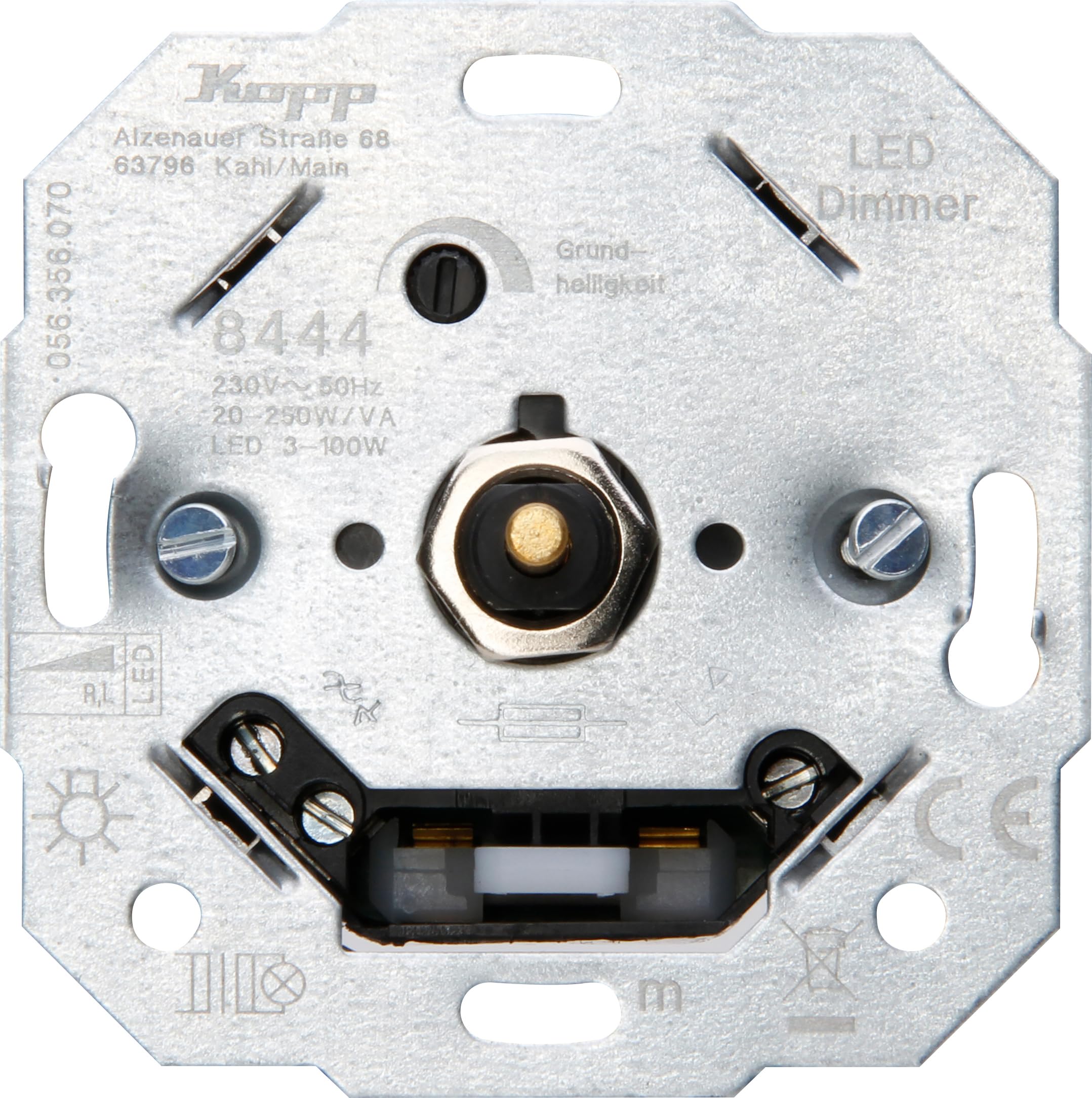 Kopp 844400187 Dimmer, Silver, Sockel