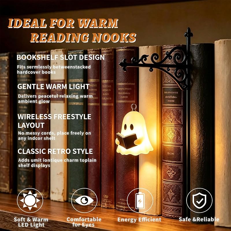 Lámpara de Estantería, Luz LED Retro para Libros, Decoración — foto 4 de 7