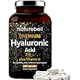 NatureBell Hyaluronic Acid Supplements, 250mg Hyaluronic Acid with 25mg Vitamin C Per Serving, 200 Capsules, Supports Skin Hy