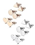 Udalyn 6 Pairs Stainless Steel Earrings Heart