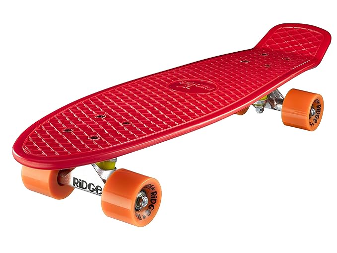 Ridge Skateboard Big Brother Nickel 69 cm Mini Cruiser, rot/orange