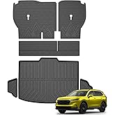 KUST Trunk Cargo Mat for Honda CR-V 2023-2025 2026 (Not for Hybrid) (Lower Deck Position), Rear Cargo Liner with Backrest Mat for CRV Accessories All Weather Protection Cover TPE Rubber Raised Edge