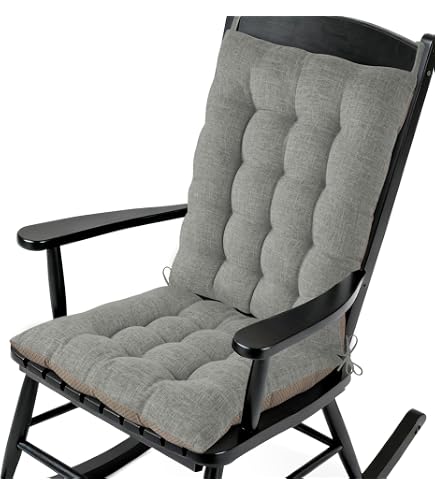 Klear Vu Coussins De Chaise à Bascule – Lot De 2 (siège+dossier), 50,8x43,2 Cm, Indigo Uni, Attaches Solides – Confort Extérieur