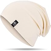 YANIKY Slouchy Beanie for Women, Mens Soft Cotton Beanie Hat, Double Layer Windproof Skull Cap for All Seasons