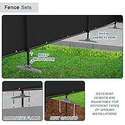 ECOOPTS 5'Hx137'L Privacy Fence Set with Poles and